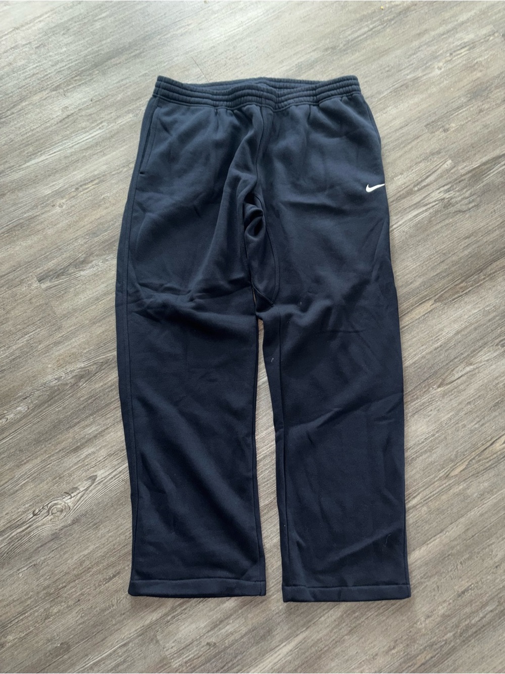 Nike Men’s Navy Fleece Jogger Pants with White Swoosh